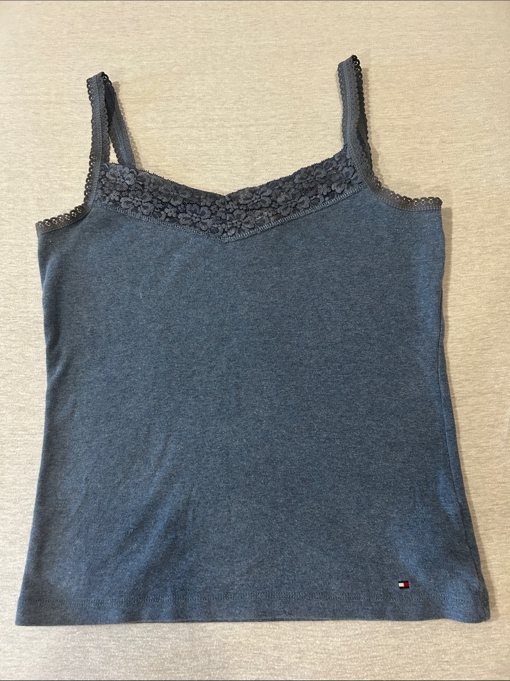 Tommy Hilfiger lace trim tank top sz M